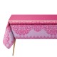 Nappe enduite sur mesure Mumbai Fuchsia, laize 180cm, Le Jacquard Français