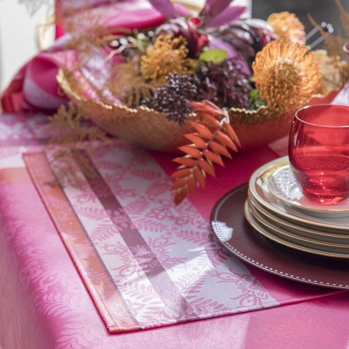Set de table enduit Mumbai Fuchsia, Le Jacquard Français 