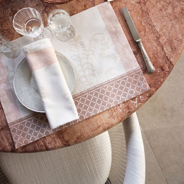 Set de table anti tache Jardin d'Eden Chair, Le Jacquard Français 