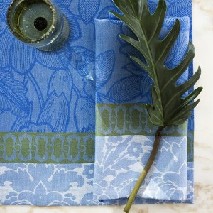 Serviettes de table pur lin Escapade tropicale Perroquet, Le Jacquard Français  2