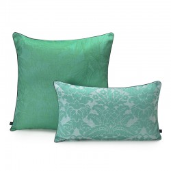 Housse de coussin pur lin Escapade tropicale Caméléon, Le Jacquard Français