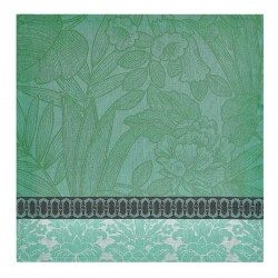 Serviettes de table pur lin Escapade tropicale Caméléon, Le Jacquard Français (par 4)