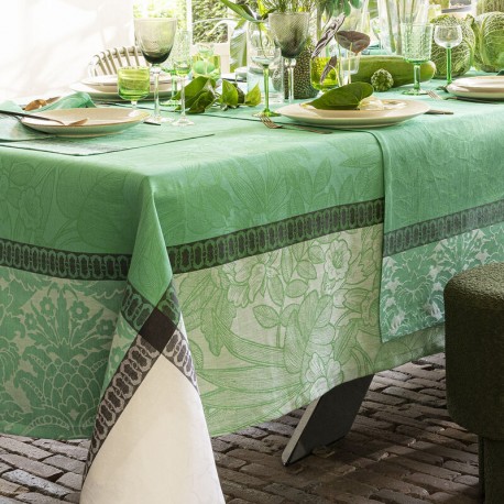 Nappe pur lin Escapade tropicale Caméléon, Le Jacquard Français