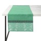 Chemin de table pur lin Escapade tropicale Caméléon, Le Jacquard Français