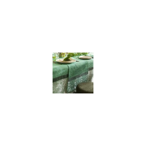Chemin de table pur lin Escapade tropicale Caméléon, Le Jacquard Français