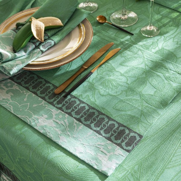 Set de table antitache pur lin Escapade tropicale Caméléon, Le Jacquard Français 