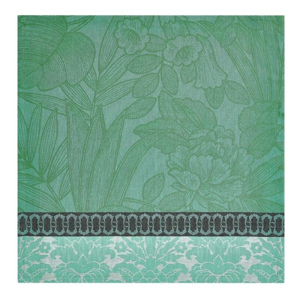 Serviettes de table pur lin Escapade tropicale Caméléon, Le Jacquard Français 