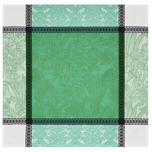 Nappes de table pur lin Escapade tropicale Caméléon, Le Jacquard Français 