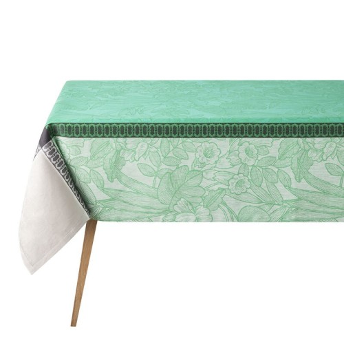 Nappes de table pur lin Escapade tropicale Caméléon, Le Jacquard Français 