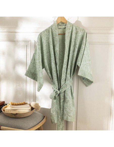 Kimono  coton Charmilles Feuillages, Le Jacquard Français