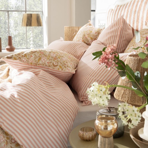 Le Jacquard Français - Parure de lit coton/lin Bohème Beige