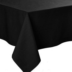 Nappe sur mesure Florence Noir pur lin antitache, laize 180cm - Alexandre Turpault