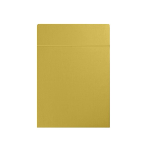 Garnier-Thiébaut - Drap plat uni en satin de coton 120 fils/cm² Ava Curry