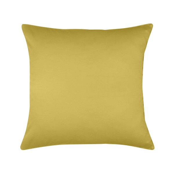 Garnier-Thiébaut - Taies unies en satin de coton 120 fils/cm² Ava Curry