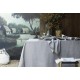 Nappe et serviettes de table pur lin uni Florence Argent, Alexandre Turpault