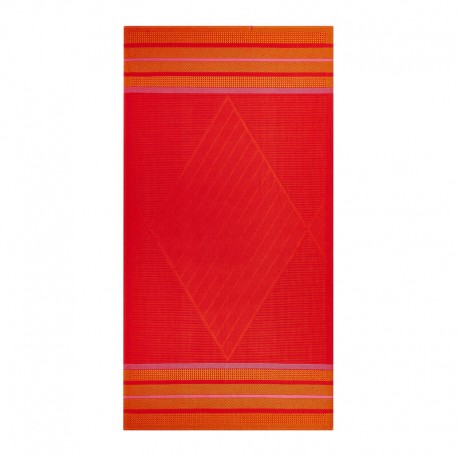 Drap de plage nid d'abeilles Sand Club Voile Corail, Le Jacquard Français