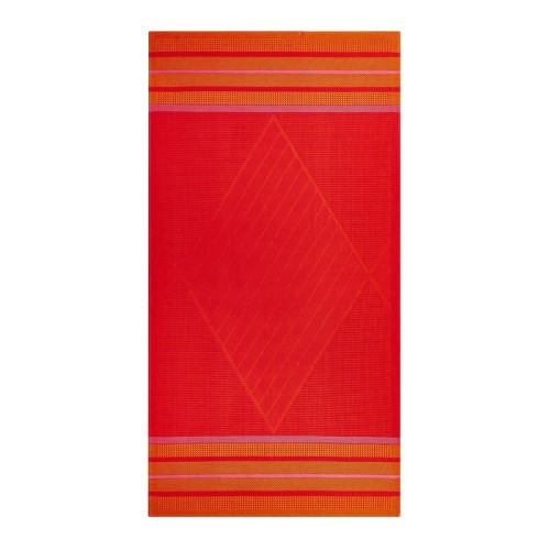 Drap de plage nid d'abeilles Sand Club Voile Corail, Le Jacquard Français