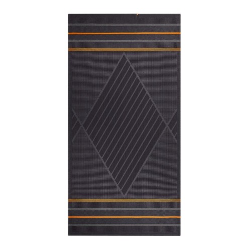 Drap de plage nid d'abeilles Sand Club Voile Sable Noir, Le Jacquard Français