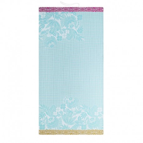 Drap de plage nid d'abeilles Barbade Caraïbes 100x200cm, Le Jacquard Français