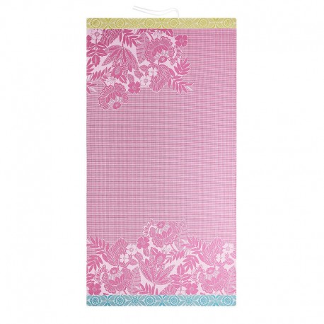 Drap de plage nid d'abeilles Barbade Grenadine 100x200cm, Le Jacquard Français