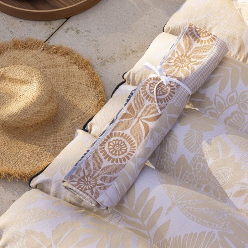 Drap de plage Barbade  Sable, Le Jacquard Français
