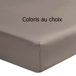 Drap housse satin de coton Bio uni luxe Teophile, Alexandre Turpault