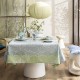 Nappe de table coton Wagara Céladon, Le Jacquard Français 