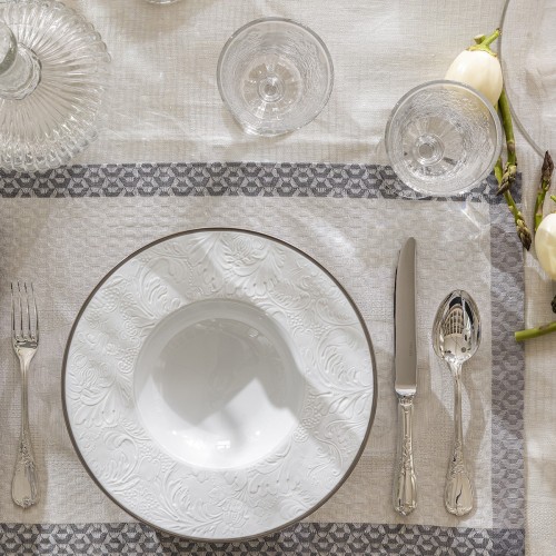 Set de table antitache pur lin  Evasion Carrare, Le Jacquard Français