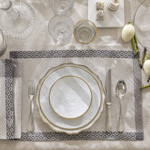 Set de table antitache pur lin  Evasion Carrare, Le Jacquard Français