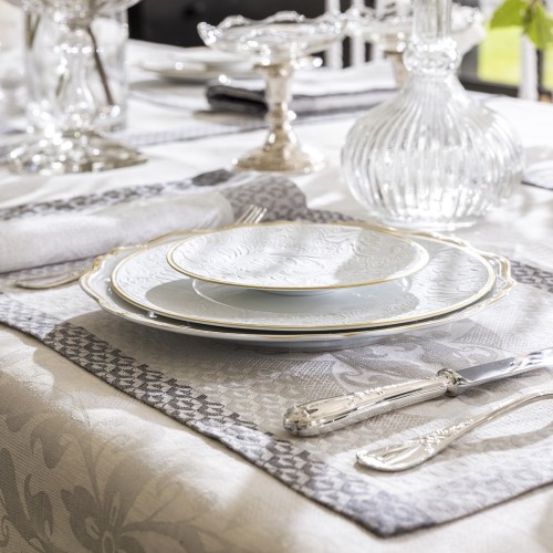 Set de table antitache pur lin  Evasion Carrare, Le Jacquard Français