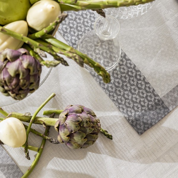 Set de table antitache pur lin  Evasion Carrare, Le Jacquard Français
