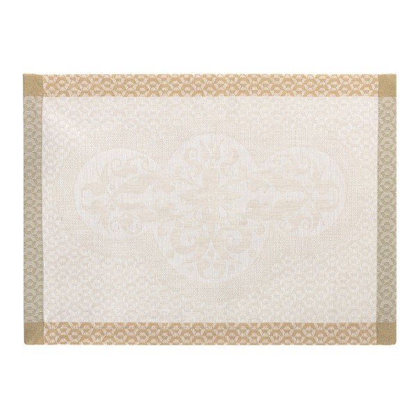 Set de table antitache pur lin  Evasion Travertin, Le Jacquard Français 