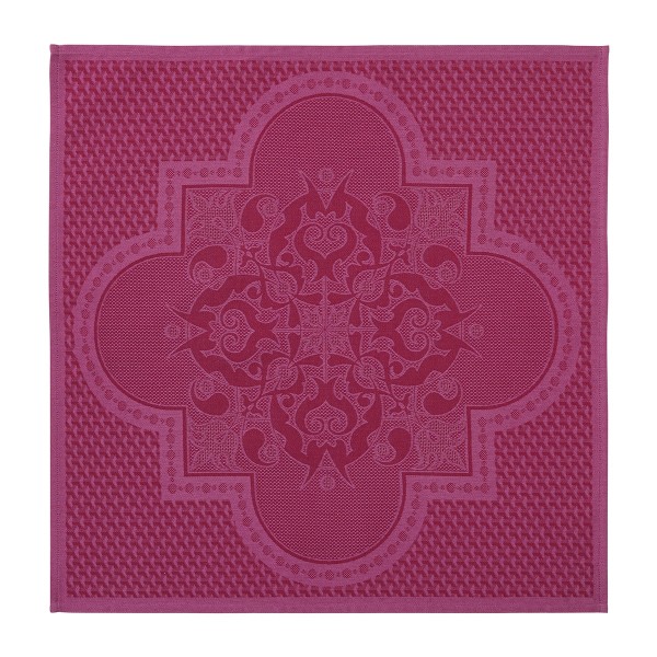 Serviettes de table coton Palais Vénitien Pourpre, Le Jacquard Français