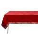 Nappe sur mesure Souveraine Carmin pur lin laize 180cm, Le Jacquard Français