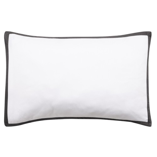 Taie d'oreiller rectangle satin de coton 157 fils/cm² Apparat Fusain