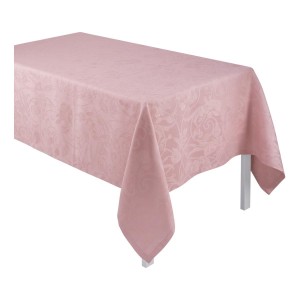 Tissu nappe au metre Tivoli Rose poudre Le Jacquard Français  2
