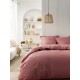 Parure de lit unie Tout Doux Rose indien, Essix