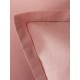 Parure de lit unie Tout Doux Rose solaire, Essix