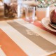 Sets de table enduits Bal des papillons Pêche, Le Jacquard Français 