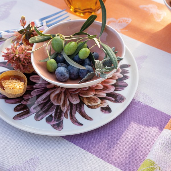 Nappe coton Bal des papillons Lilas, Le Jacquard Français