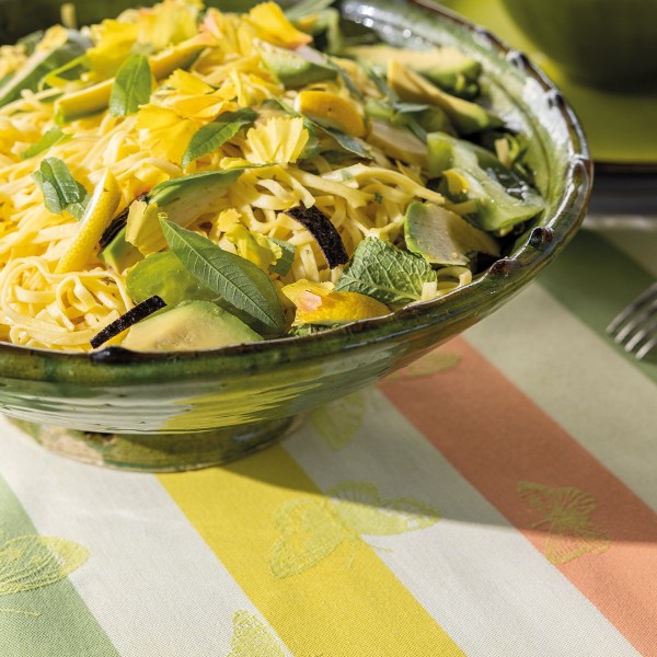Nappes Bal des papillons Citrus, Le Jacquard Français 