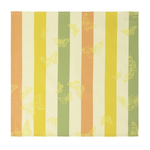 Serviettes de table Bal des papillons Citrus, Le Jacquard Français
