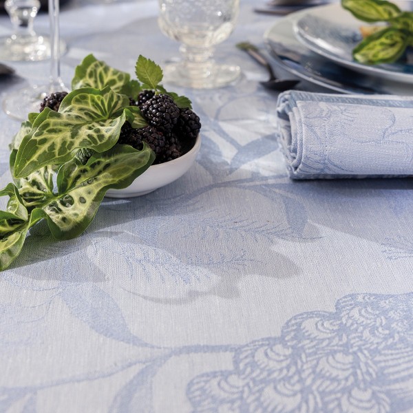 Petit Carré déco pur lin A L'orangerie Chardon, Le Jacquard Français
