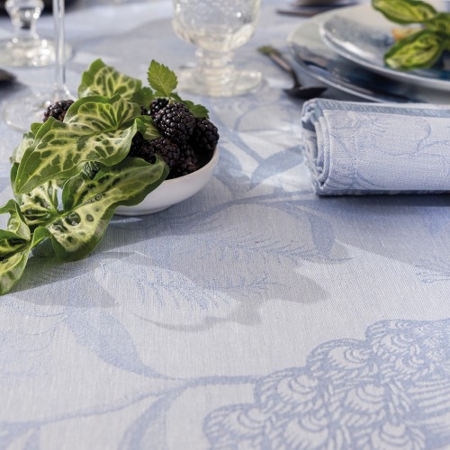 Petit Carré déco pur lin A L'orangerie Chardon, Le Jacquard Français