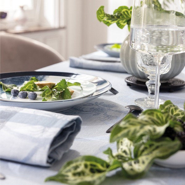 Petit Carré déco pur lin A L'orangerie Chardon, Le Jacquard Français