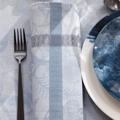 Serviettes de table pur lin A L'orangerie Chardon, Le Jacquard Français