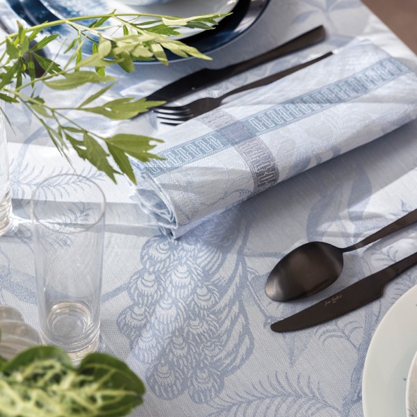 Serviettes de table pur lin A L'orangerie Chardon, Le Jacquard Français 