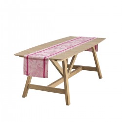Chemin de table pur lin A L'orangerie Magnolia, Le Jacquard Français