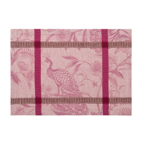 Set de table pur lin antitache A L'orangerie Magnolia, Le Jacquard Français 