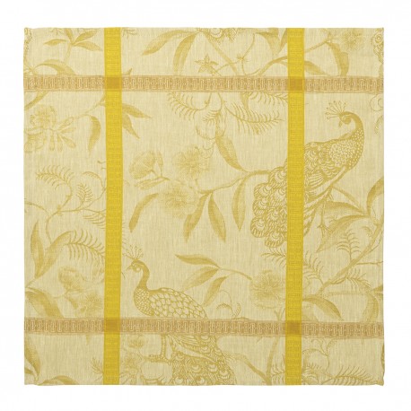 Serviettes de table pur lin A L'orangerie Mimosa, Le Jacquard Français 